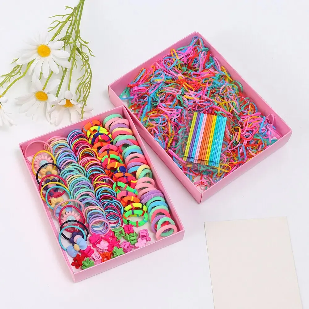 1110pcs Hair Accessory Set for Girls Elastic Bands Hairpins Claws Ties