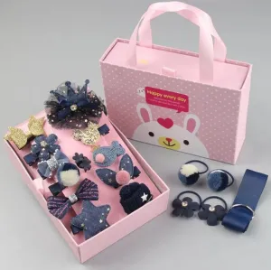 18 Piece Baby Hair Accessories Set Princess Headbands Barrettes and Gift Box for Girls