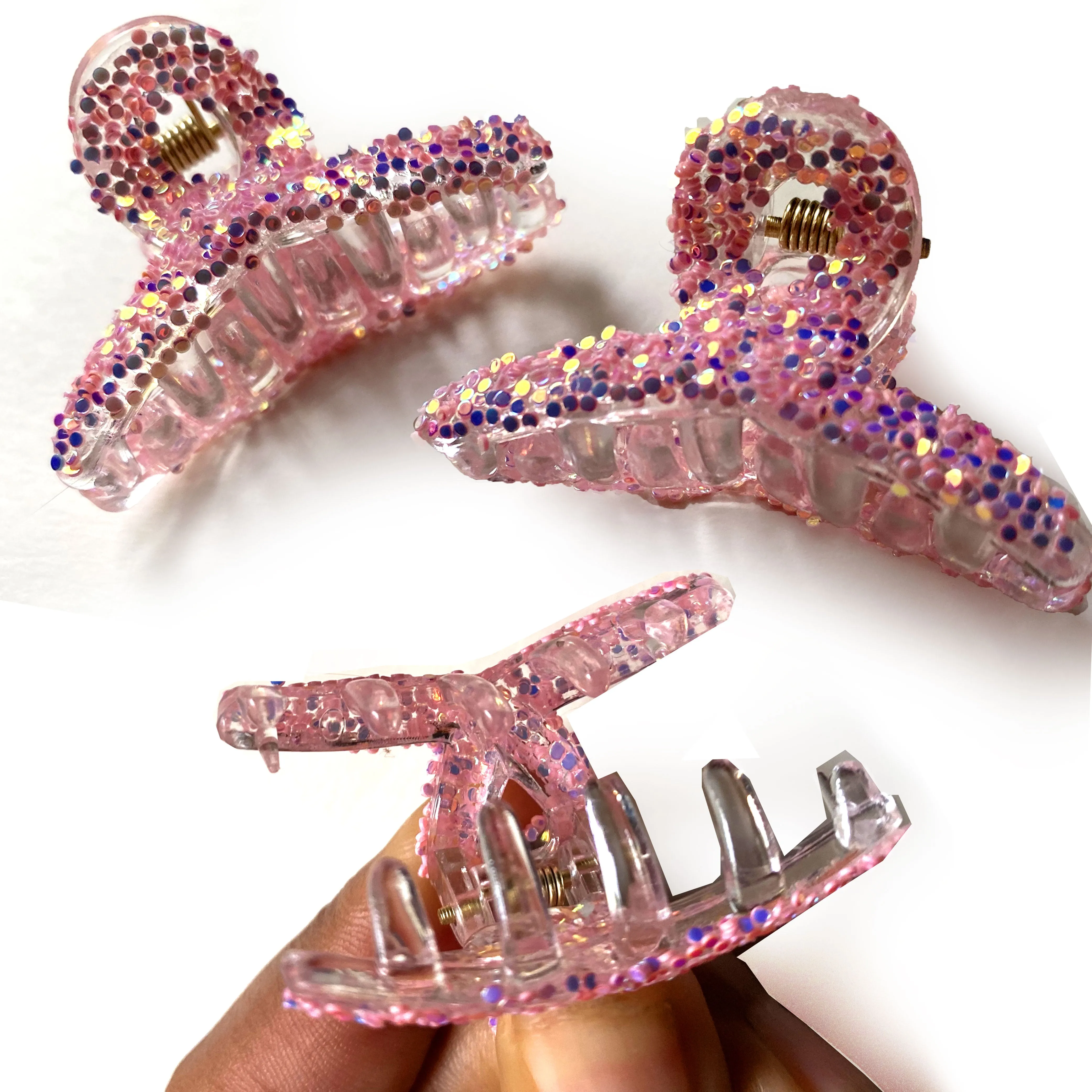 20 Pc Girls Glitter Mini Hair Claw Clips Jaw Clamps Hairpin Multicolor Barrettes