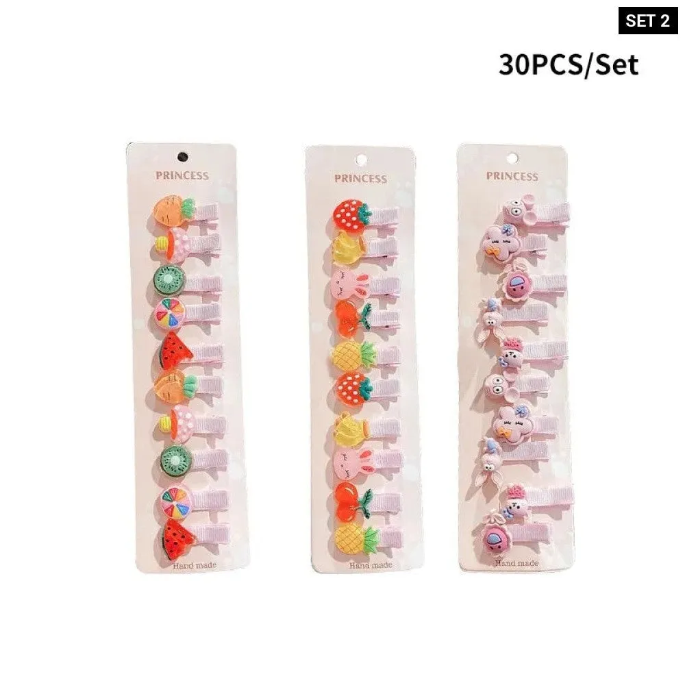 30pcs Set Cartoon Baby Hair Clips Accessories for Children