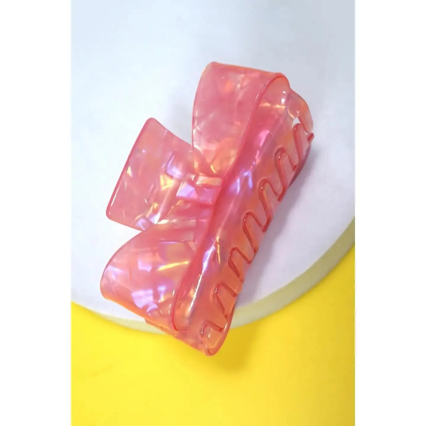 Bow Pvc Acrylic Hair Claw Clips