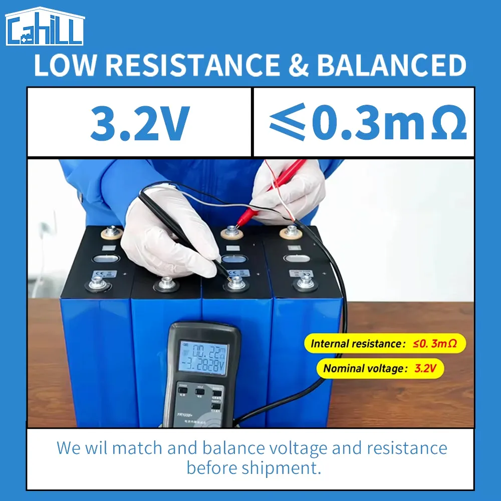 Grade a 8000 Cycle 320Ah Lifepo4 Battery 3.2V Lithium Iron Phosphate Rechargeable Cell for DIY 12V 24V RV Solar Camping EU Stock