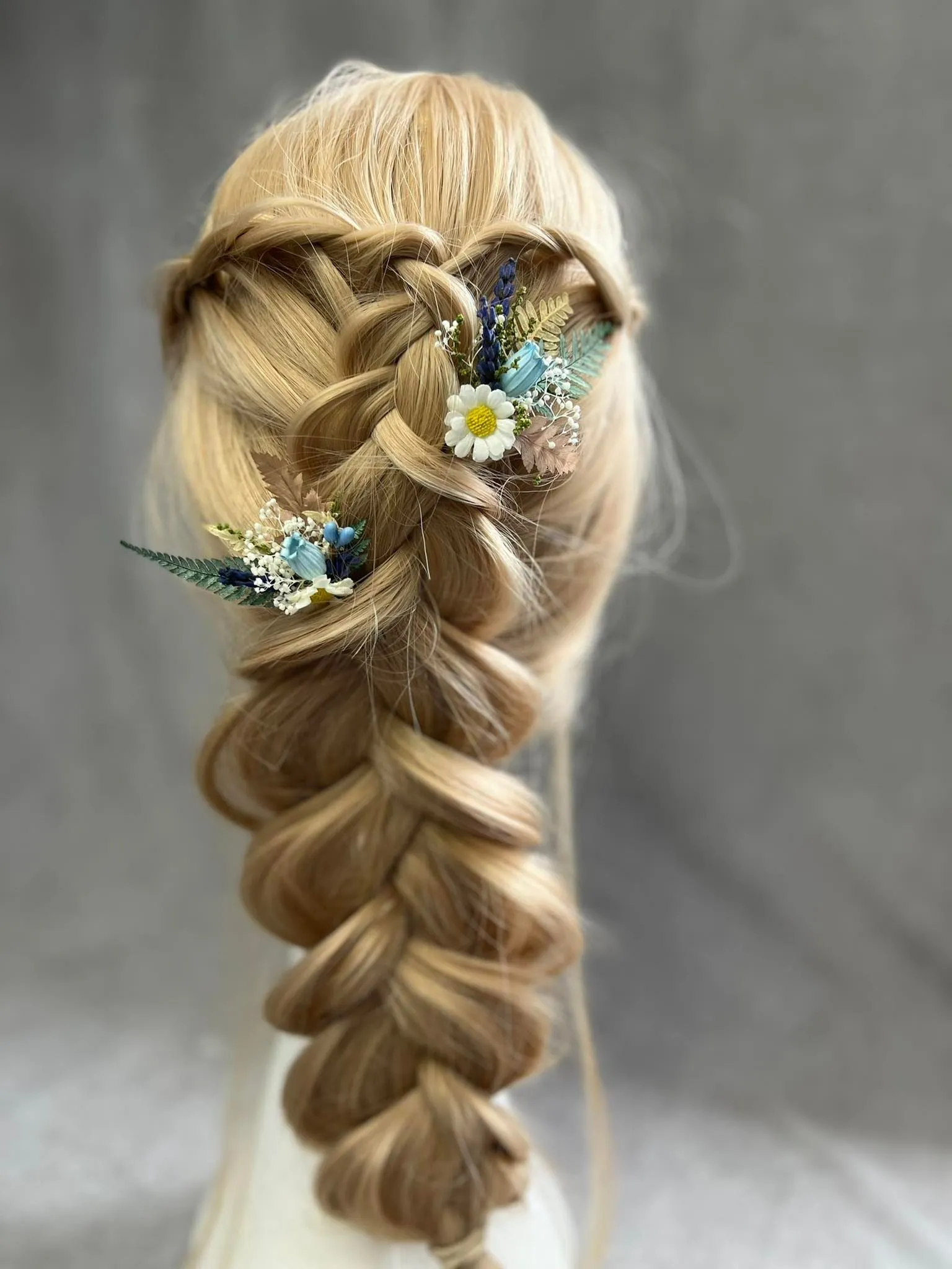 Meadow daisy flower hairpins