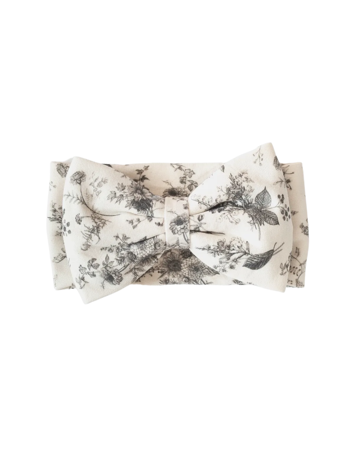 Oversized Bow Organic Cotton Headband - Vintage Floral