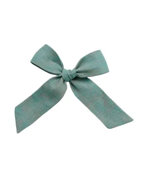 Party Bow | Copper Green - Alligator Clip