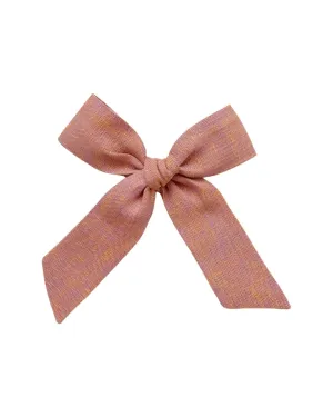 Party Bow | Golden Lavender - Alligator Clip