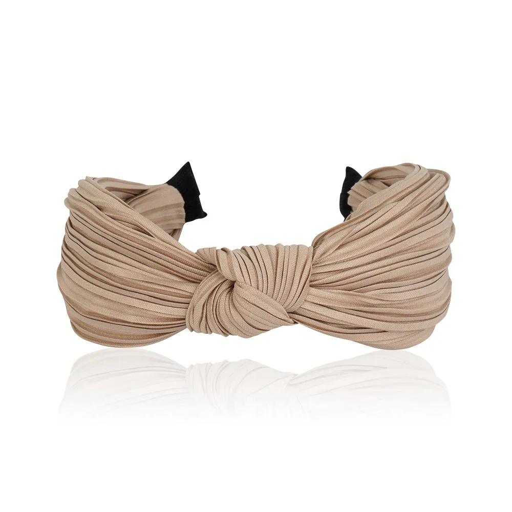 RIPPLED TOP KNOT HAIRBAND