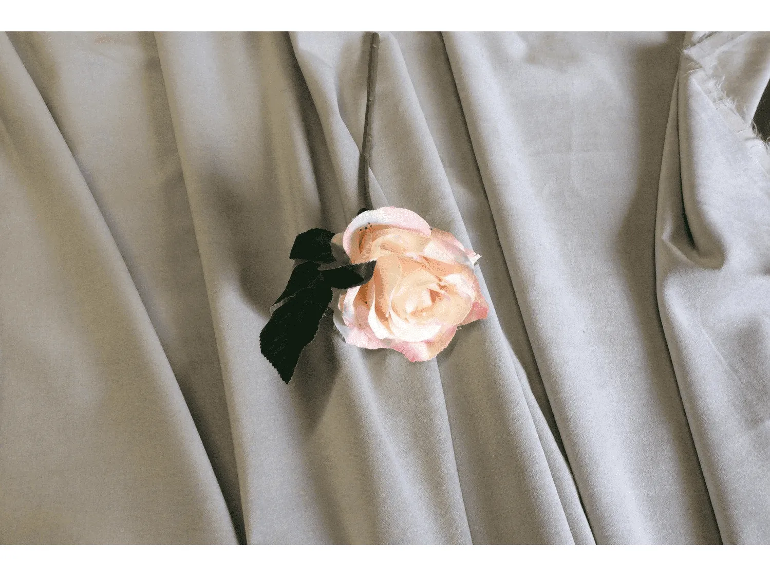 SILVER GREY - Cotton Dressmaking Velvet / Velveteen Fabric - Lightweight for Crafts, SECONDS- HALF PRICE